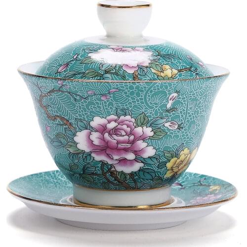 NEWYEARNEW Retro 1piece Tea Tureen Accessorie Ceramic Cup Tableware Wedding Business Gift