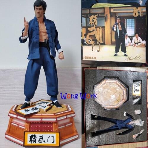 Wong Work CHINA.X-H Bruce Lee Tribute Statue Fist of Fury Chan Jhan 1/6 Resin Model 81th Painted Collection Figure IN STOCK