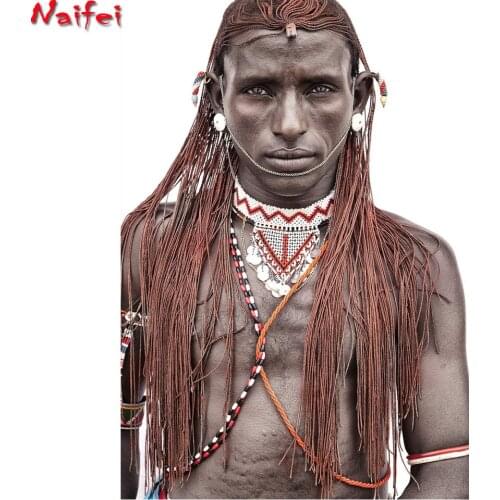 South African men women American Portrait 5d Diy Diamond Painting Cross Stitch Full Drill Square Daimond Mosaic Embroidery