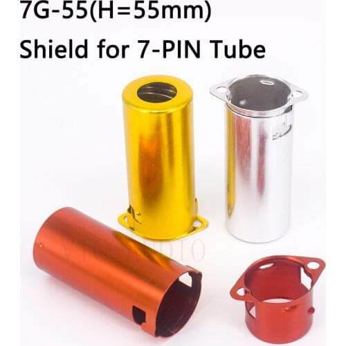 10PCS Full Aluminum Tube Socket Shielding Cover For 6Z4 6AU4 EF94 6BH6 6A2 6K4 6J5 7-Pin Vacuum Tube Shield Amplifier Vintage