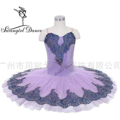 Women Ballerina liace sleeping beauty performance stage pancake tutu dress costume adult dance tutu for girls 18081