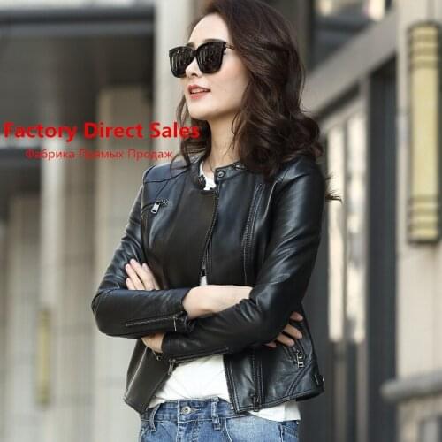 Sheepskin Real 100% Coat Female Genuine Leather Jacket 2020 Streetwear Bomber Jackets Korean Outwear Casaco Feminino MY s