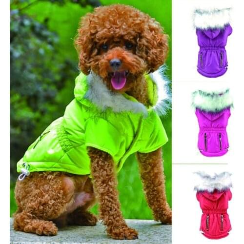 Winter Dog Clothes For Small Dogs Warm Hooded Puppy Thicken Coat Jackets Pet Down Parkas Chihuahua Pug French Bulldog Clothing