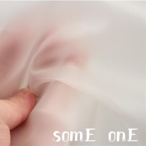 0.35mm Frosted White TPU Fabric PVC Plastic Film Waterproof DIY Raincoat Coat Crystal Bags Stage Decor Clothes Designer Fabric