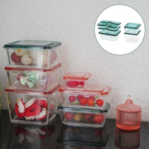 1:6 1:12 Miniatures Dollhouse Fresh Keeping Box BJD Doll Desk DIY Doll House Decors