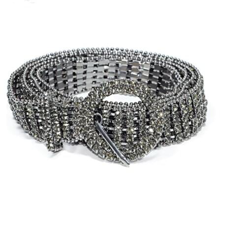 1Piece Luxury Womens Rhinestone Waist Belts Women Diamante Crystal Chain Bride Wide Shiny Gold Silver Waist Belt