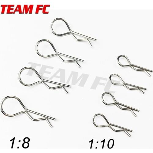 100Pcs Universal Stainless Steel Body Shell R Clips Pin for 1/10 1/8 RC Model Car HSP Redcat HPI Himoto Spare Parts S339