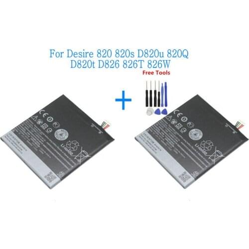 2x 2600mAh B0PF6100 Battery For HTC Desire 820 820G dual sim D820U D820F D820P D820Q D820T D820S D820W D826T 826W + Repair Tools
