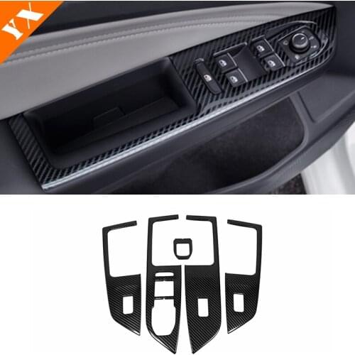 4pcs For Volkswagen VW Golf 8 MK8 2020 2021 Stainless Carbon Window Armrest Glass Lift switch control panel Car Accessories LHD