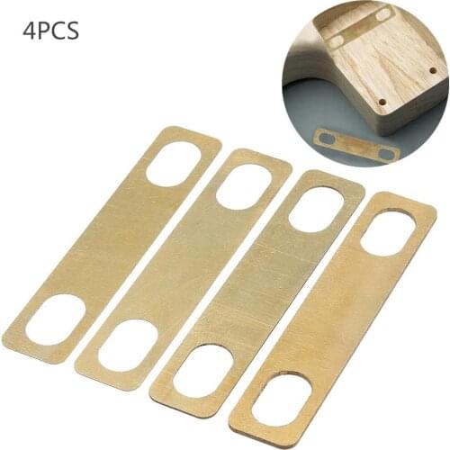 4pcs Guitar Neck Shims 0.2mm 0.5mm 1mm Thickness Brass Shims for Electric Guitar Bass Luthier Tools