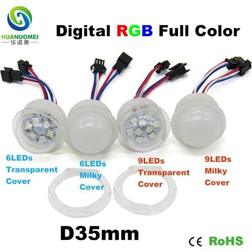 6LEDs 9LEDs 35mm pixel led module light UCS1903 digital rgb full color bulb lamp waterproof addressable 5050 smd lights source