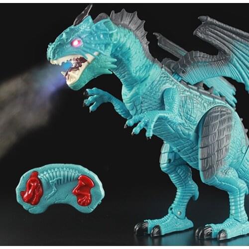 Large Spray Dinosaur Infrared Remote Control Robot Dinosaur Simulation Animal Model With Light Sound Dinosaur Toys For Children
