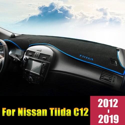 For Nissan Tiida C12 2012-2018 2019 Car Dashboard Cover Mat Sun Shade Pad Instrument panel Carpets Protector Anti-UV Accessories