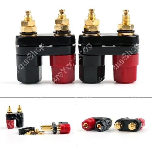 Areyourshop Sale 30 Pcs Double Gold Plated Dual Insulated Binding Post For 4mm Banana Jack Plug Power Amplifier Speakers