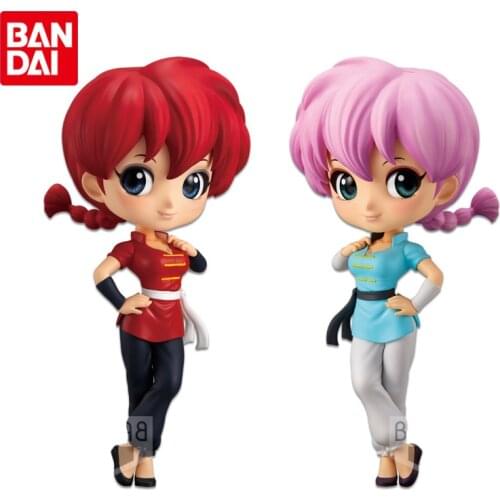 Bandai Genuine Q Posket Ranma Nibun-no-Ichi Anime Action Figures Collectible Model Ornaments Gifts Toys for Kids Boys Girls