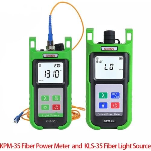 KomShine KPM-35 Optic fiber power meter FTTH fiber cable tester and Singlemode Fiber Optical Light Source KLS-35