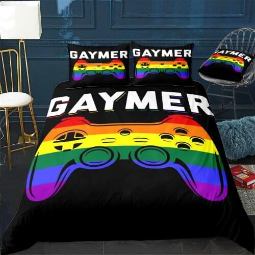 Gay Gamer Duvet Cover Twin/Queen/King Size Luxury Comforter Bedding Set With Pillowcase Home Bed Decora Dropshipping