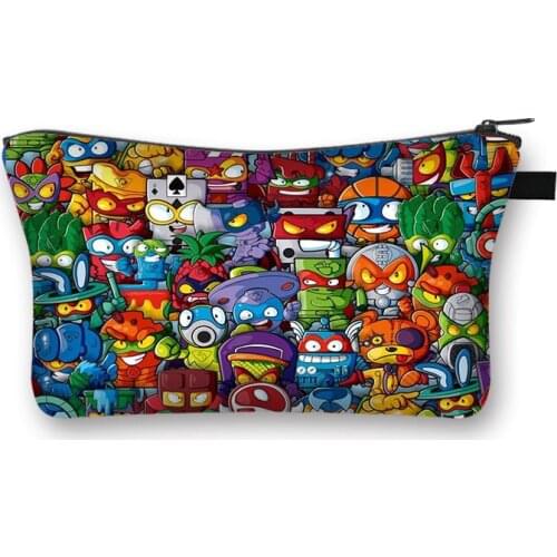 Super Zings Cosmetic Case Women Girls Cartoon Game Makeup Bag Large Capacity Multifunction Toy storage bag Children Gift