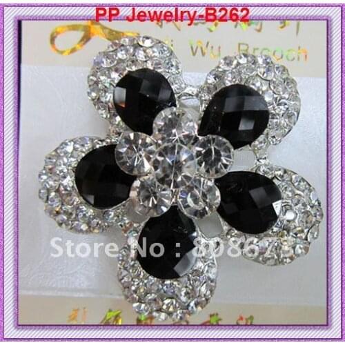 Beautiful Crystal Brooches/Pins/Clear Crystal/Wedding Bouquet Rinestone Huge Flower