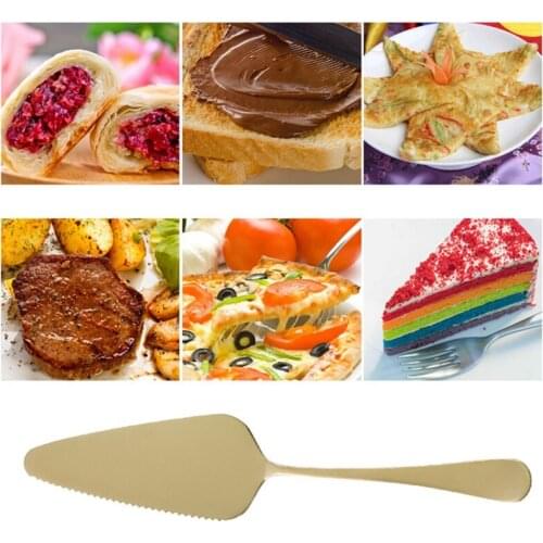 Stainless Steel Pizza Server Creative Pie Server Cake Server with Serrated Edge Cake Shovel Spatula Baking Pastry Tools