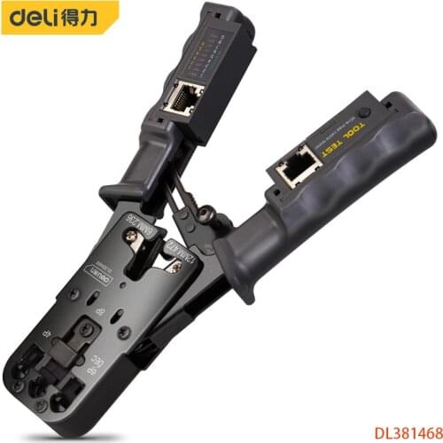 Deli Testable Wire Network Pliers Multifunctional Network Clamp Network Cable Telephone Cable Receiver Cable Crystal Head