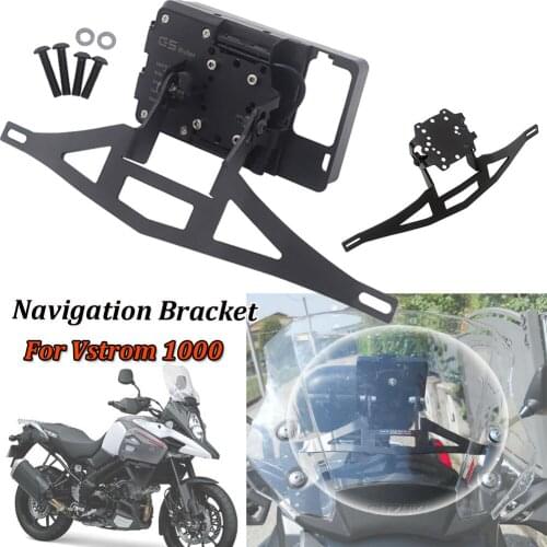 Motorcycle GPS Smart Phone Navigation Bracket Mounting Bracket Adapter Bracket Brand For Suzuki Vstrom1000 2014-2017