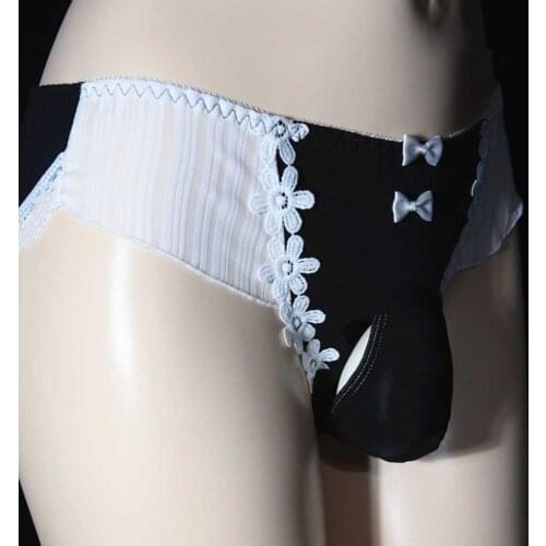 2021 Sissy Pouch Panties Mens Lace Bikini Briefs G-String Thongs Underwear Knickers Brazilian Thong Swimsuit Gay Slip Homme New