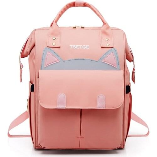 New Style Kitten Diaper Bag Simple Fashion Large Capacity MOTHERS Bag Travel Backpack Lightweight Backpack
