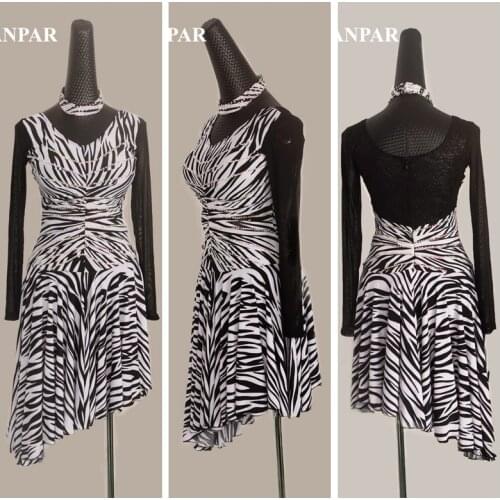 Latin dance dress diagonal skirt latin dancing practise dress lesson wear latin costume