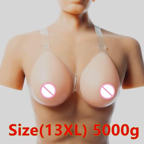 Drag Queen Transgender Breast 5000g/pair Big Breast Form Adhesive Fake Breast Crossdresser Silicone Breast Boobs