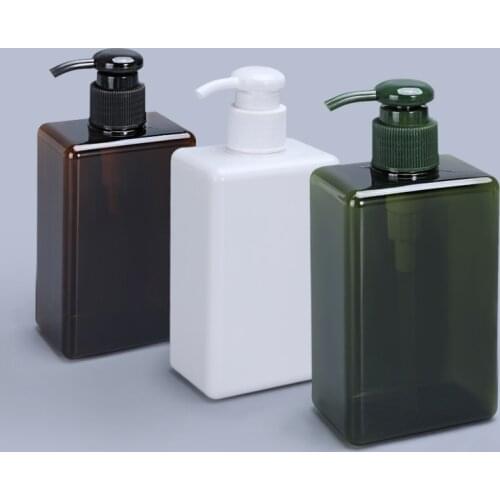 100ML/150ML/280ML Empty Square Refillable Bottle with Pump for Shower Soap Lotion Cosmetic Packing Container