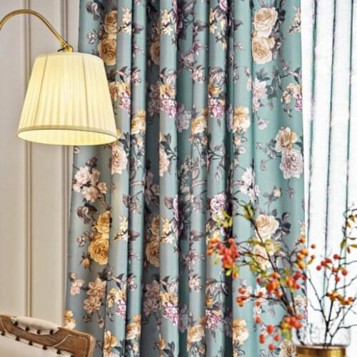 Light Luxury High-end American Pastoral Blackout Cotton and Linen Curtains for Bedroom Living Room Floor-to-ceiling Window
