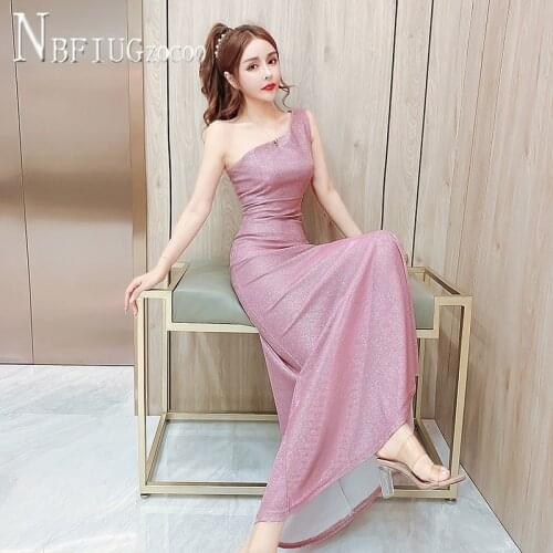 Sexy Women Dress Summer New Sleeveless Nightclub Expose Shoulder Temperament Female Dresses