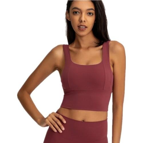 Wide Shoulder Strap Sports Bra Women Running Gather High-Strength Shockproof Fitness Bra Gym Training Quick-Drying Yoga Bra Vest