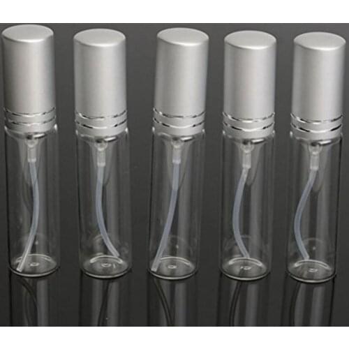 10ml Portable Refillable Aluminium Cover Glass Spray Bottle 10CC Metal Sprayer Perfume Vial LX2877