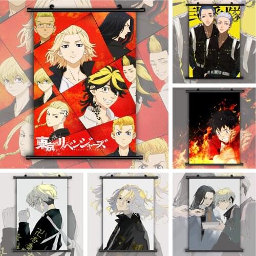 Tokyo Revengers Matsuno Chifuyu Sano Manjirou HD Print Wall Poster Scroll
