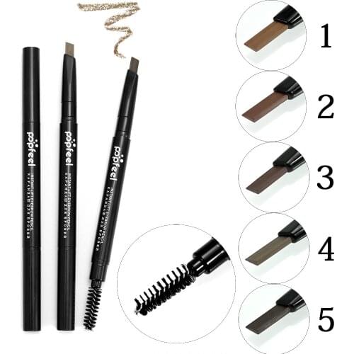 Waterproof 5 Colors Eyebrow Pencil Long-lasting Eye Brow Pencil Black Gray Coffee Shade For Eyebrows Makeup Tool For Eyebrow