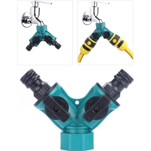 H55A Irrigation Y Shape Tap Connector Garden Hose Adapter Splitter Quick Coupling Drip Garden Watering Irrigation System Tool