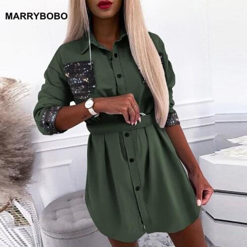 Autumn Spring Women Shirt Dress 2020 Elegant Lace Long Sleeve Mini Dress Vintage Print Party Dresses Plus Size