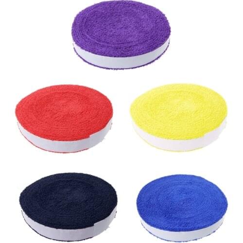 1 Reel 10M Towel Glue Grip Badminton Tennis Racket Overgrips Non-Slip Sweat Band Grip Tape
