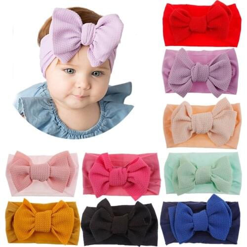 1pcs Butterfly-knotted nylon hairband for super-old children Soft elastic baby hairband with silk stockings Free Shipping