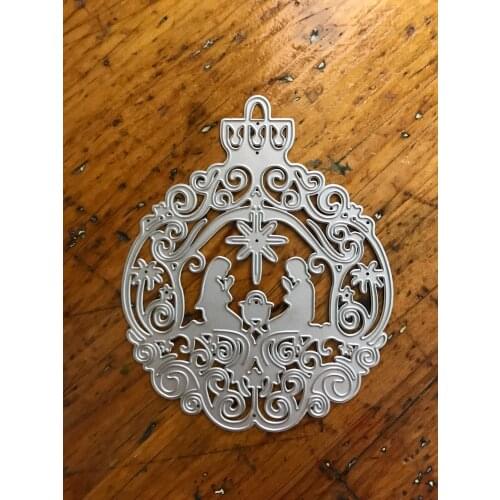 11*8.8cm Nativity Ornament metal cutting Dies Scrapbooking Steel Craft Die Cuts paper art emboss Card making Stencil