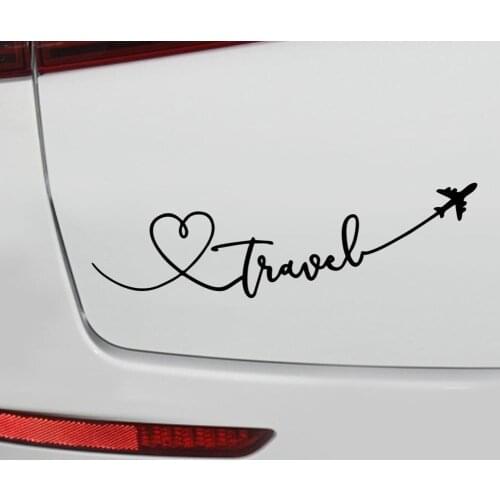 19.5cm*5.5cm Cartoon Interesting Love Travel Aeroplane Pattern Delicate Special Decal Sticker Vinyl Car G8N0
