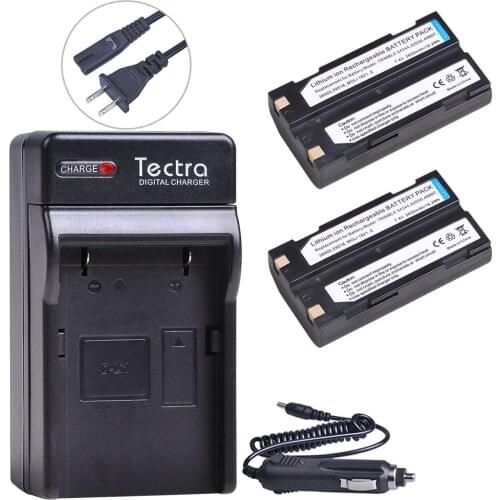 2PCS 2600mAh 54344 Battery+AC Wall Charger for Trimble 29518 46607 52030 38403 5700 5800 R7 R8 GNSS MT1000 GPS Receiver