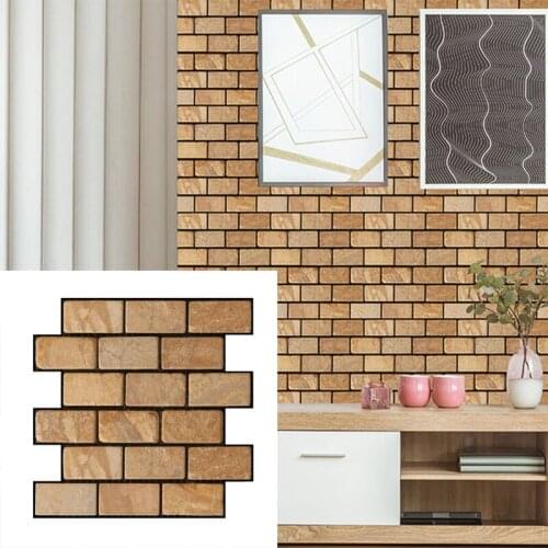 3D Brick Textured Wall Stickers Stereo Foam Wallpaper Panel Self Adhesive DIY Home Decor Living Room Bedroom Decorative