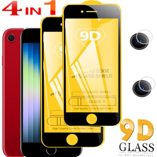 2-in-1 3D Tempered Glass For iphone SE 2020 Protector New 2020SE Lens glass iphone SE2020 SE2 7 8 11Pro Apple iphon SE 2 Glasses