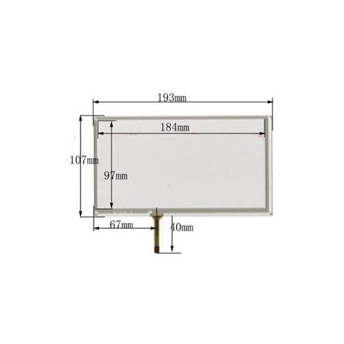 5pcs/lot 193mm * 107mm New 8 inch resistance touch screen 193*107 mm