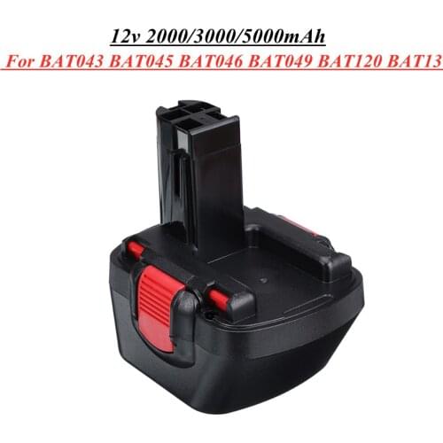 12v 2000mah 3000mah 5000mah Battery for Bosch 12V Drill GSR 12 VE-2 GSB 12 VE-2 PSB 12 VE-2 BAT043 BAT045 BTA120 26073 35430