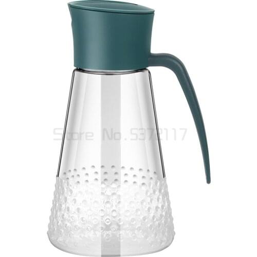 Automatic opening and closing oil pot kitchen seasoning bottle gravity oil pot glass anti oil leakage soy sauce oil bottle