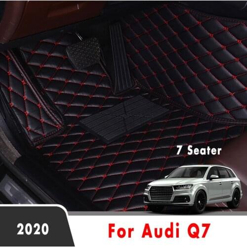 For Audi Q7 2020 (7 Seater) Car Floor Mats Accessories Carpets Styling Protector Covers Auto Interior Leather Rugs Waterproof
